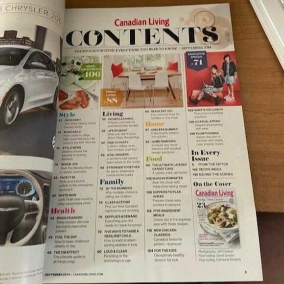 2/$30 Canadian Living Magazine September 2014 Vol 39 No9 Simplify Savour Succeed - Picture 2 of 4